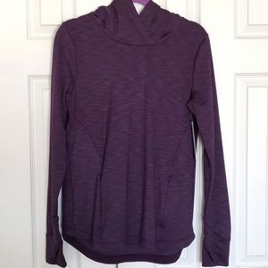 Athleta Plum Hooded Athleisure Top